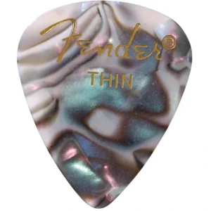 Fender Guitar Pick 351 Shape Classic Celluloid 1 Gross – Abalone – Thin, 144-Count