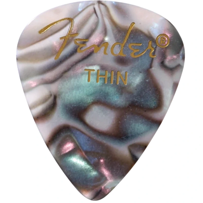 Fender Guitar Pick 351 Shape Classic Celluloid 1 Gross – Abalone – Thin, 144-Count