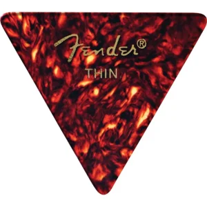 Fender Guitar Pick 355 Shape Classic Celluloid 1/2 Gross – Tortoise Shell – Thin, 72-Count