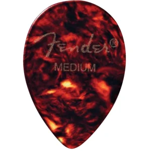 Fender Guitar Pick 358 Shape Classic Celluloid 1/2 Gross – Tortoise Shell – Medium, 72-Count