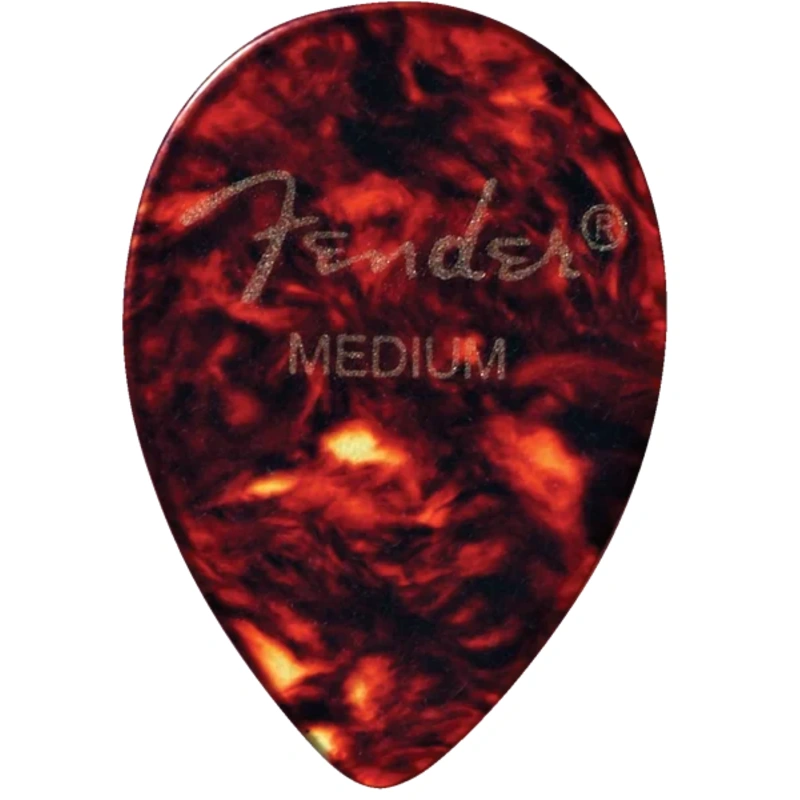 Fender Guitar Pick 358 Shape Classic Celluloid 1/2 Gross – Tortoise Shell – Medium, 72-Count