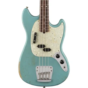 Fender JMJ Mustang Bass – Rosewood Fingerboard – Faded Daphne Blue