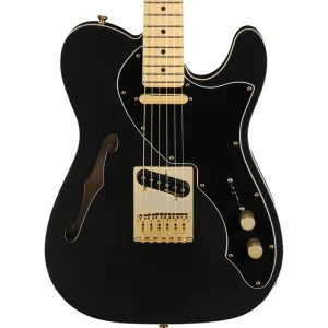 Fender Limited Deluxe Telecaster Thinline Maple, Gold Hardware, Satin Black