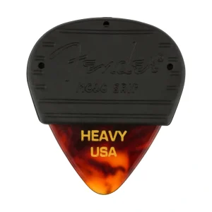 Fender MOJO GRIP Picks, Celluloid, 3-Pack – Tortoise Shell, Heavy
