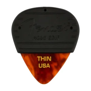 Fender MOJO GRIP Picks, Celluloid, 3-Pack – Tortoise Shell, Thin