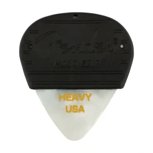 Fender MOJO GRIP Picks, Celluloid, 3-Pack – White Moto, Heavy