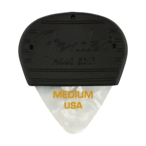 Fender MOJO GRIP Picks, Celluloid, 3-Pack – White Moto, Medium