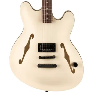Fender Tom Delonge Starcaster Electric Guitar, Rosewood Fingerboard, Satin Olympic White