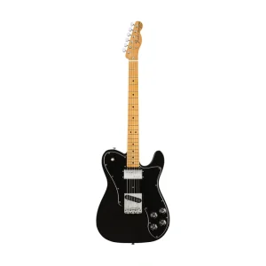 Fender Vintera 70s Telecaster Custom Electric Guitar, Maple FB, Black