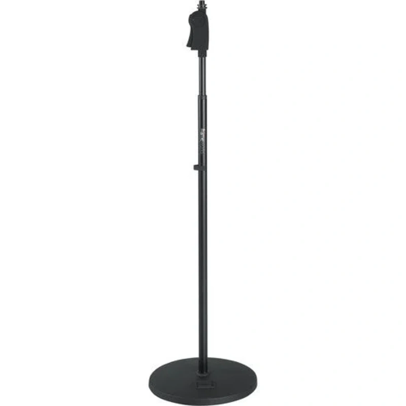 Gator Frameworks GFW-MIC-1001 Deluxe 10″ Roundbase Mic Stand w/ Deluxe One-Handed Clutch