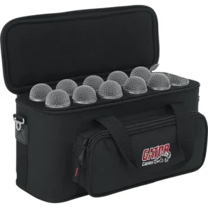 Gator GM-12B 12 Drop Mic Padded Bag – 12 Microphones