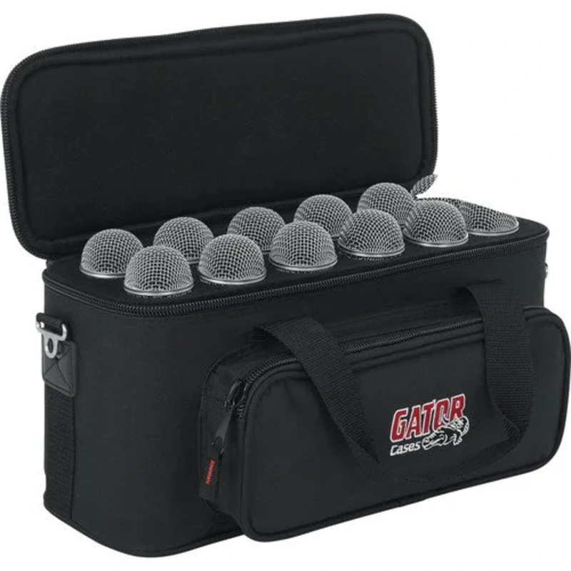 Gator GM-12B 12 Drop Mic Padded Bag – 12 Microphones