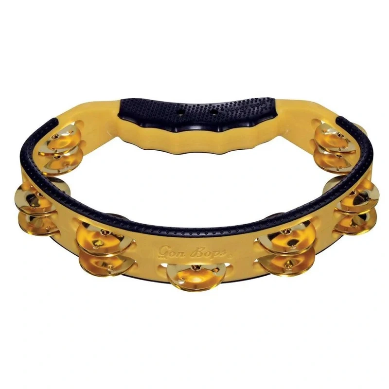 Gon Bops PTAMBR Tambourine with Brass Jingles – Yellow