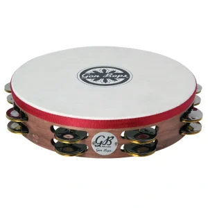 Gon Bops PTAMWH2 10″ Double Row Wooden Tambourine w/Head