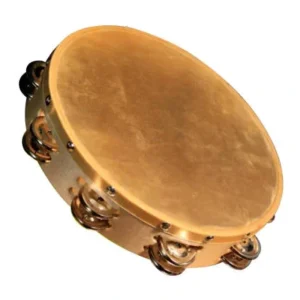 Granite Percussion 10-inch Wood Frame Tambourine with Natural Head