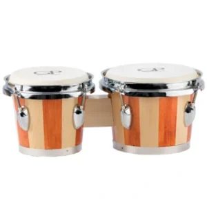Granite Percussion Bongo Set (Natural Finish) – 6″ & 7″