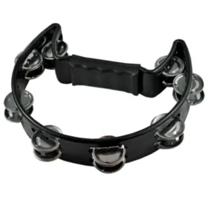 Granite Percussion Half-moon Plastic Tambourine – Black