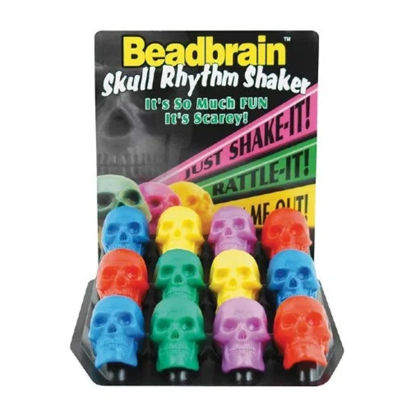 Grover BB12A Beadbrain Skull Rhythm Shaker – 12 Pack Assorted Colors