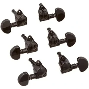 Grover GR102-18BC Original Rotomatic 18:1 3+3 Black Chrome Machine Heads