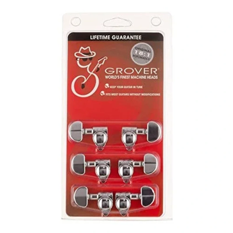 Grover GR102-18C Original Rotomatic 18:1 3+3 Chrome Machine Heads