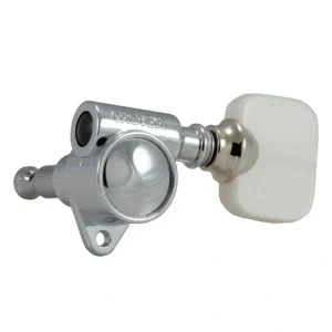 Grover GR103C Original “Milk Bottle” Style Rotomatics with Pearloid Button – 3+3 Chrome