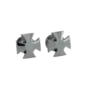 Grover GR640C Iron Cross Artist Strap Buttons – Chrome