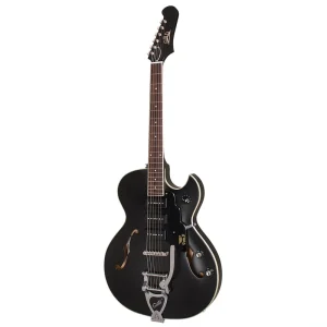 Guild STARFIRE I JET 90 Electric Guitar Semi Hollow-Body (Satin Black)