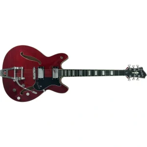 Hagstrom Tremar Viking Deluxe 6-String Electric Guitar, Wild Cherry Transparent TREVIDLX-WCT