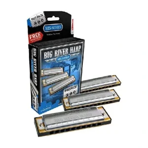 Hohner 3P590BX Big River Harp Harmonica – 3 Pack