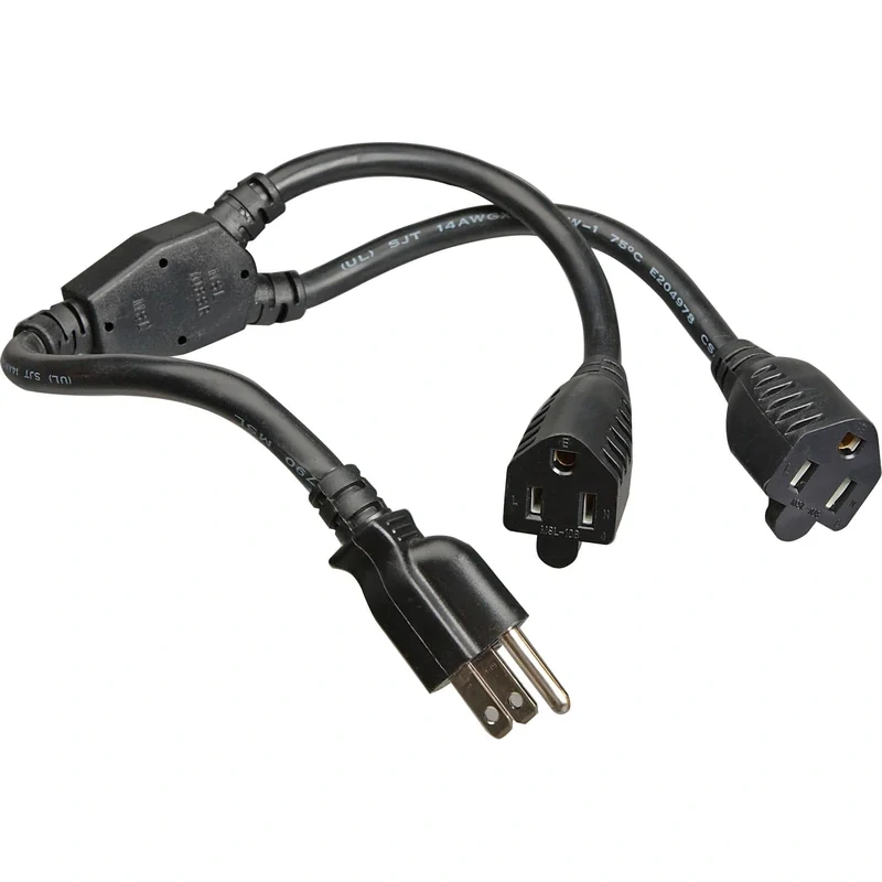 Hosa YAC-406 Grounded Male Edison to Two Grounded Female Edison Y-Cable – 1.5′ (0.5 m)