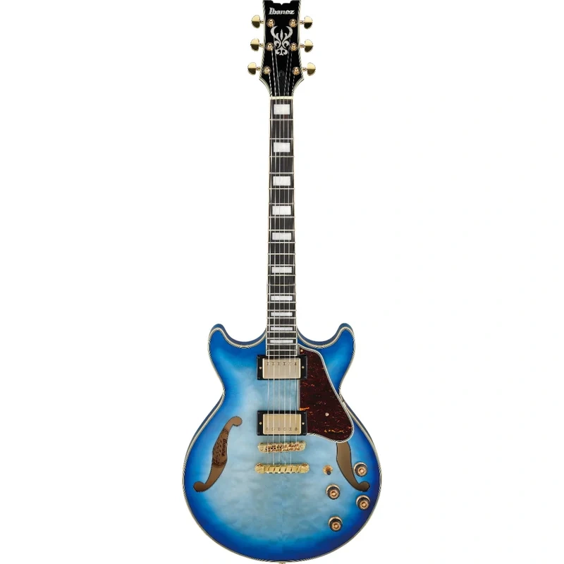 Ibanez AM93QMJBB Artcore Expressionist Series Semi Hollow-Body Electric Guitar (Jet Blue Burst)