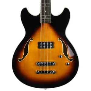 Ibanez ASB140BS Semi Hollow Bass Guitar Brown Sunburst With Bag – Used