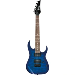 Ibanez GRG7221QATBB Gio RG Series Electric Guitar (Transparent Blue Burst)