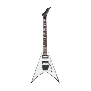 Jackson JS Series King V JS32 Electric Guitar, Amaranth FB, White with Black Bevels