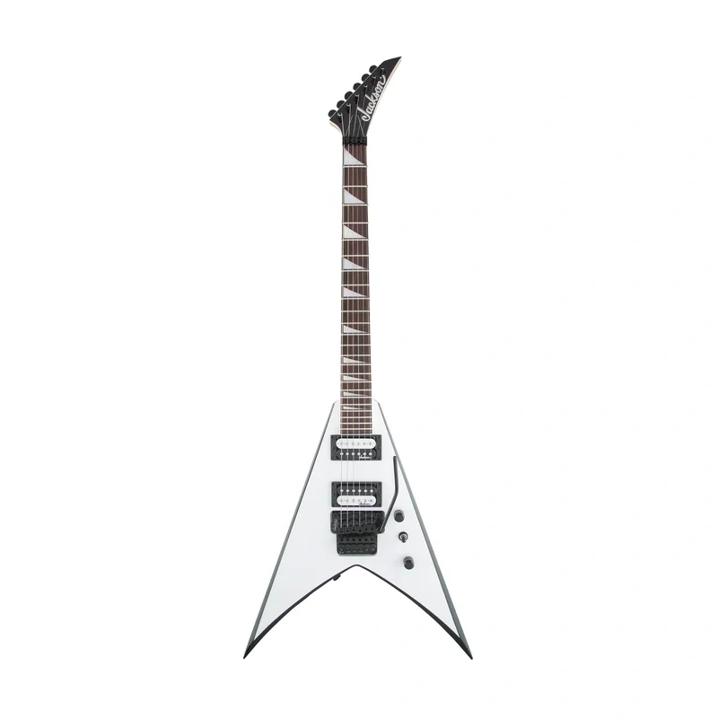 Jackson JS Series King V JS32 Electric Guitar, Amaranth FB, White with Black Bevels