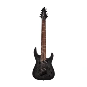 Jackson X Series Soloist Arch Top SLATX8Q Multi-Scale Electric Guitar, Laurel FB, Transparent Black