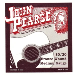 John Pearse 80/20 Bronze Wound Medium Gauge Strings (#300M)