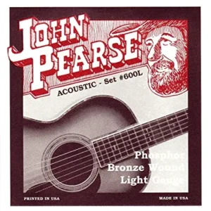 John Pearse Phosphor Bronze Wound Light Gauge Strings (#600L)