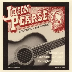 John Pearse Phosphor Bronze Wound X-Light Gauge Strings (#500XL)