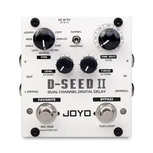 JOYO D-SEED-II Stereo Delay Guitar Effect Pedal – 8 Modes Tap Tempo Memory