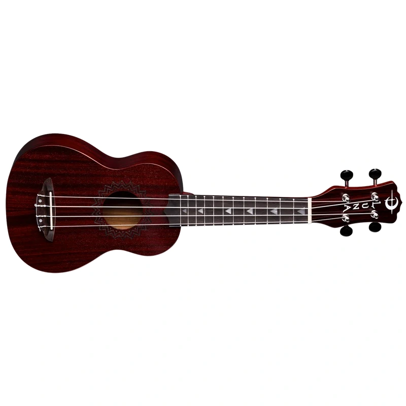 Luna Vintage Mahogany Soprano Ukulele – Red Satin