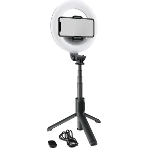 Mackie MRING-6 6 Battery-Powered Ring Light w/ Convertible Selfie Stick/Stand & Remote