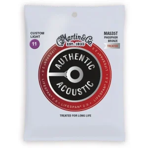 Martin Lifespan Treated Phosphor Bronze Authentic Acoustic Guitar Strings