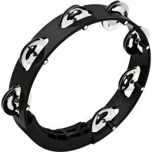 Meinl HTT8BK 8″ Headliner Single-Row Stainless Steel Tour Tambourine – Black