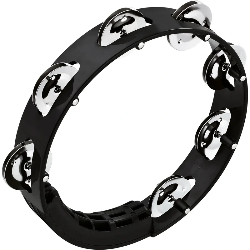Meinl HTT8BK 8″ Headliner Single-Row Stainless Steel Tour Tambourine – Black