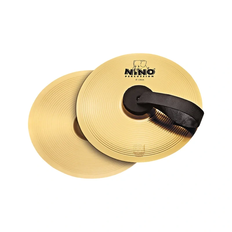 NINO Percussion NINO-BR20 8inch Cymbals, Brass, Pair
