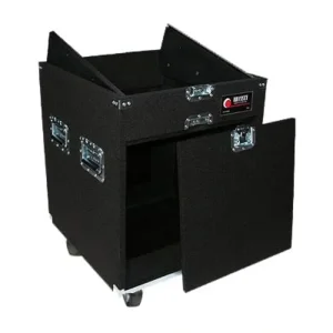 Odyssey CXP1110W – 11U Top 10U Bottom CXP Carpet Combo Rack with Wheels