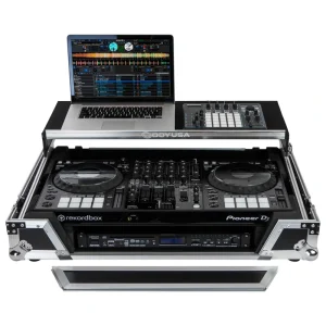 Odyssey FZGSDDJ1000W1 Pioneer DDJ-1000/DDJ-1000SRT Flight Case w/1U Rack Space and Glide Platform