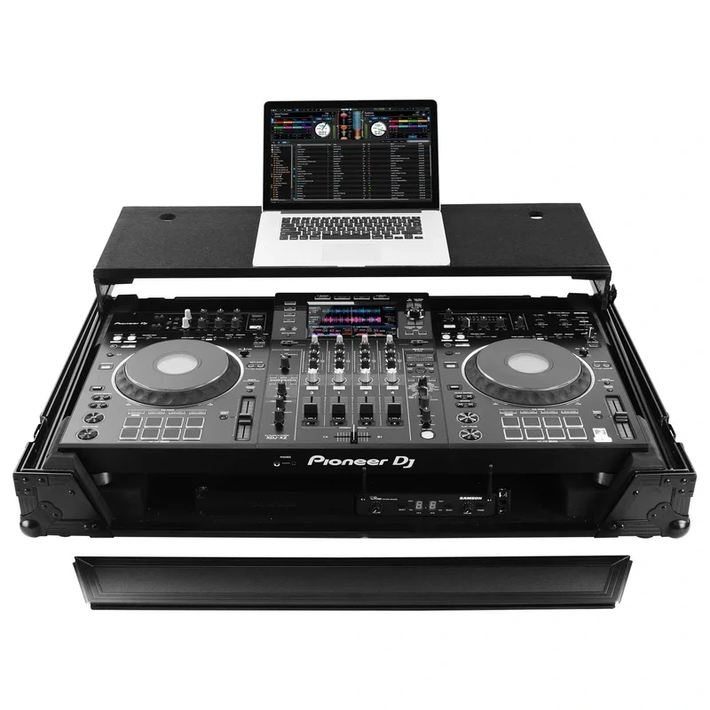 Odyssey FZGSXDJXZW1BL Pioneer XDJ-XZ Black Label Glide Style Case w/Wheels and 1U Rack