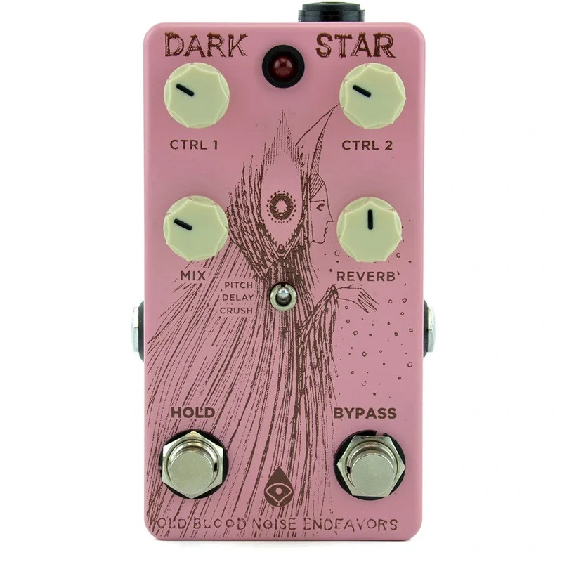 Old Blood Noise Dark Star Pad Reverb – Shell Pink With Brown Art